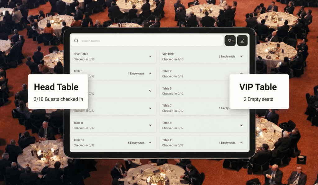 Tables & Seating - Check-In Pax